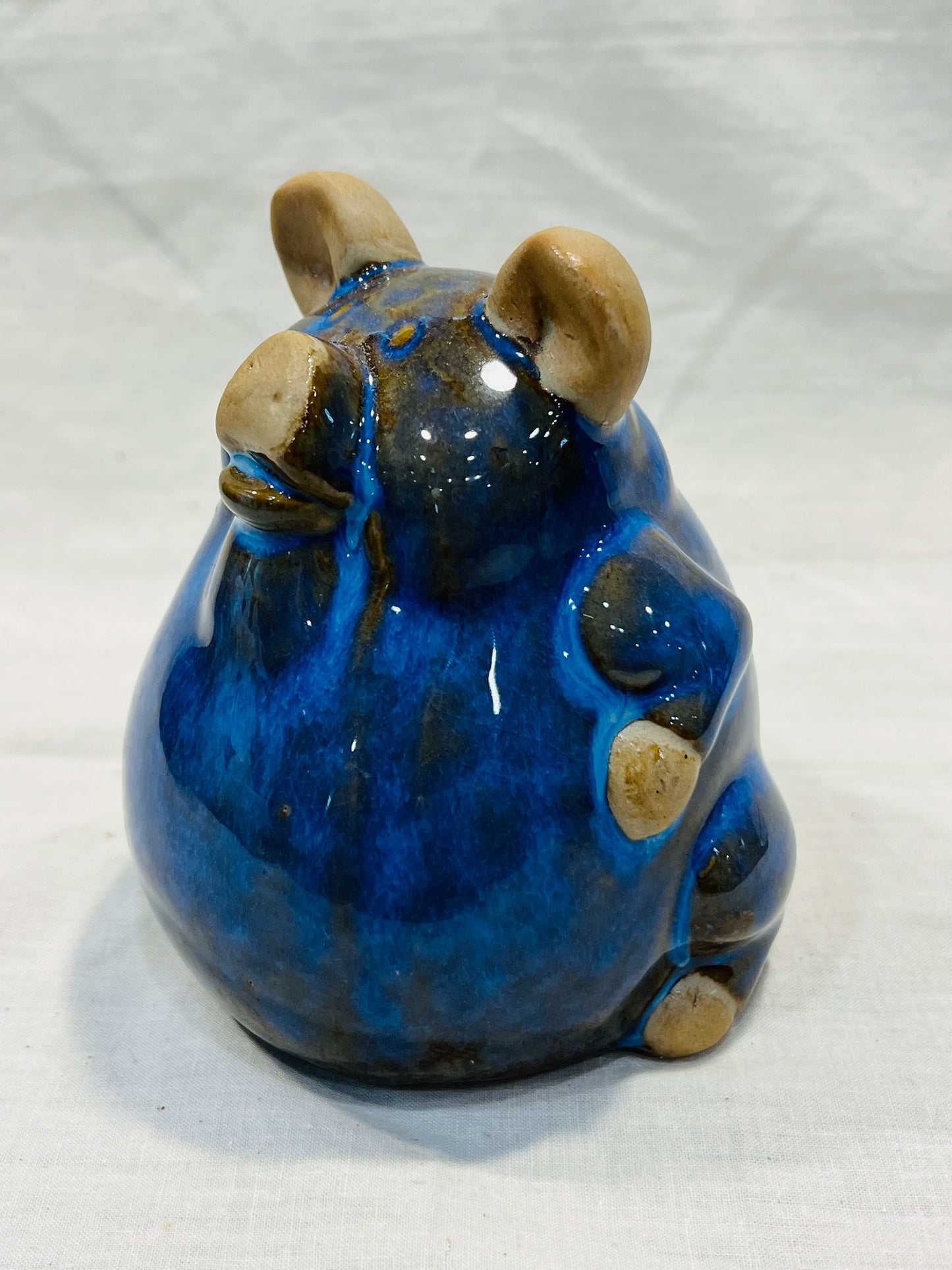 Blue Ceramic Pig